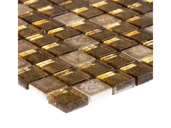 Mosaik^Mosaik Glas & Stein Inka Relief 30 cm x 30 cm