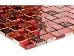 Mosaik Glas & Stein Maya Red 30 cm x 30 cm