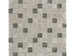 Mosaik^Mosaik Glas & Stein Maya Silver 30 cm x 30 cm