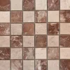 Mosaik^Mosaikmatte Naturstein Verona Rosso Crema 30 cm x 30 cm