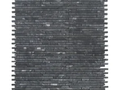 Mosaik^Mosaikmatte Superslim Negro Glacia 30,5 cm x 30,5 cm