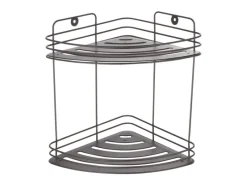 MSV Regale Schwarz^Eck-Regal Kery Stahl 20 cm x 20 cm x 23,5 cm Mattschwarz