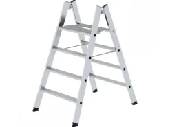 MUNK Klapptritt Beidseitig Begehbar Alu Natur 4 Stufen 2,99m AH