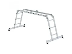 Klapptritte^MUNK Vielzweckleiter mit Nivello Traverse 4x3 Sprossen