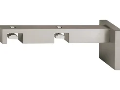 mydeco Gardinenstangen^Gardinenstange-Halterung 2-läufig Go Edelstahl-Optik 1,8 cm x 1,8 cm