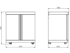 MyOutDoorKitchen Schränke^Modul mit Schrank Stainless Collection