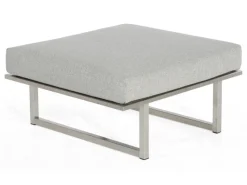 Möbelserien^Natur24 Lotus Hocker Edelstahl Grau