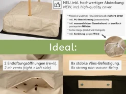 needs&wants Sitzbänke^Holz Sandkasten mit Dach Sunplaya4