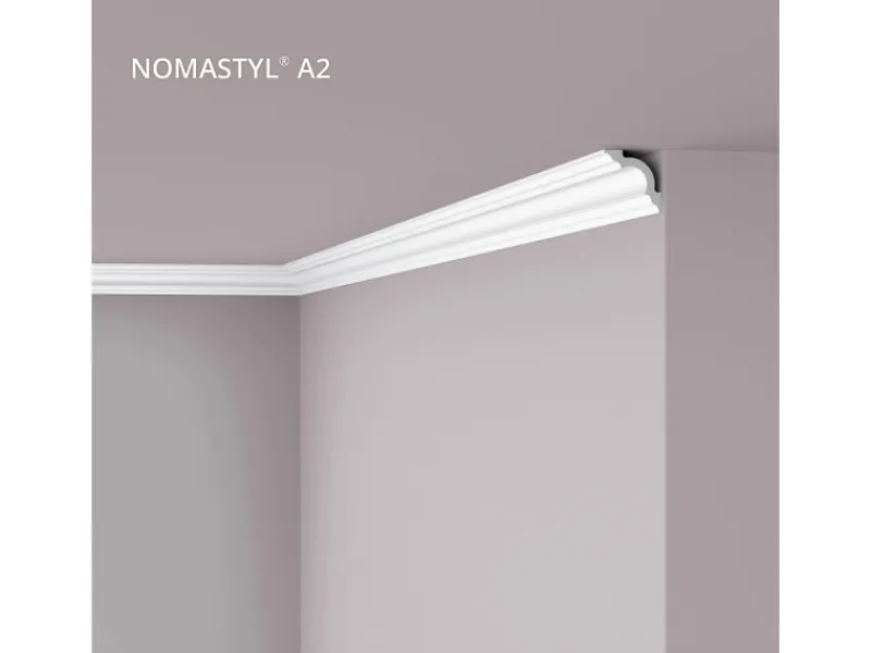 NOEL & MARQUET NMC A2 NOMASTYL Eckleiste Zierleiste Stuckleiste 2 m 200 cm x 5 cm x 5 cm Weiß