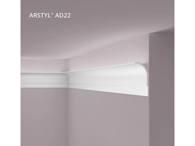 Zierprofile^NOEL & MARQUET NMC AD22 ARSTYL Eckleiste Zierleiste Stuckleiste für Indirekte Beleuchtung 2 m 200 cm x 10 cm x 22,5 cm Weiß