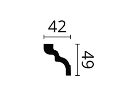 Zierprofile^NOEL & MARQUET NMC D NOMASTYL Eckleiste Zierleiste Stuckleiste 2 m 200 cm x 4,2 cm x 4,9 cm Weiß
