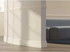 Zierprofile^NOEL & MARQUET NMC FL2 Flex WALLSTYL Flexible Sockelleiste Zierleiste Stuckleiste 2 m 200 cm x 1,5 cm x 12 cm Weiß