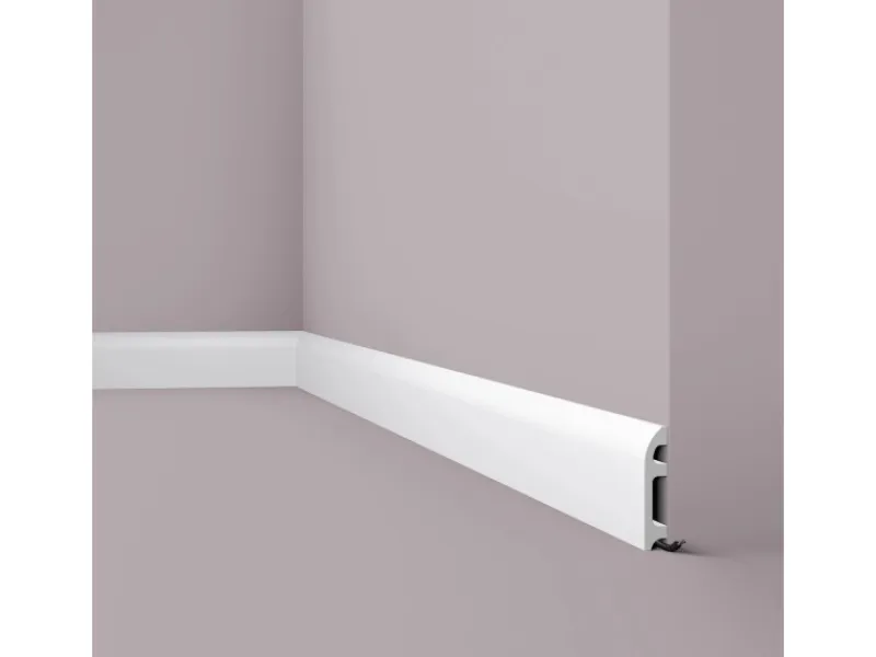 Zierprofile^NOEL & MARQUET NMC FL5 WALLSTYL Sockelleiste Zierleiste Eckleiste 2 m 200 cm x 2 cm x 10 cm Weiß