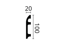 Zierprofile^NOEL & MARQUET NMC FL5 WALLSTYL Sockelleiste Zierleiste Eckleiste 2 m 200 cm x 2 cm x 10 cm Weiß