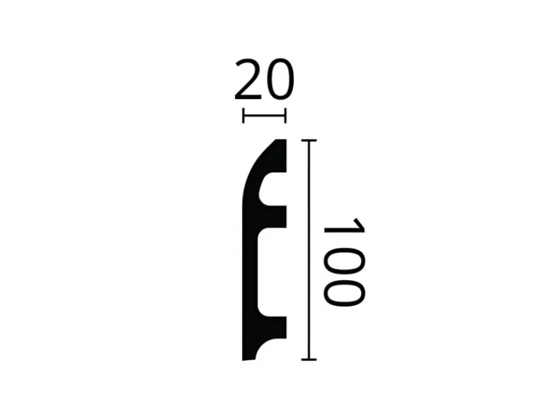 Zierprofile^NOEL & MARQUET NMC FL5 WALLSTYL Sockelleiste Zierleiste Eckleiste 2 m 200 cm x 2 cm x 10 cm Weiß