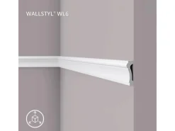 Zierprofile^NOEL & MARQUET NMC WL6 WALLSTYL Wand- und Friesleiste Zierleiste Türumrandung 2 m 200 cm x 2,2 cm x 7,5 cm Weiß