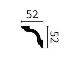 NOEL & MARQUET NMC WT5 WALLSTYL Eckleiste Zierleiste Stuckleiste 2 m 200 cm x 5,2 cm x 5,2 cm Weiß