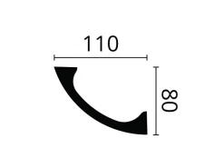 Zierprofile^NOEL & MARQUET NMC WT3 WALLSTYL Eckleiste Zierleiste Stuckleiste für Indirekte Beleuchtung 2 m 200 cm x 11 cm x 8 cm Weiß