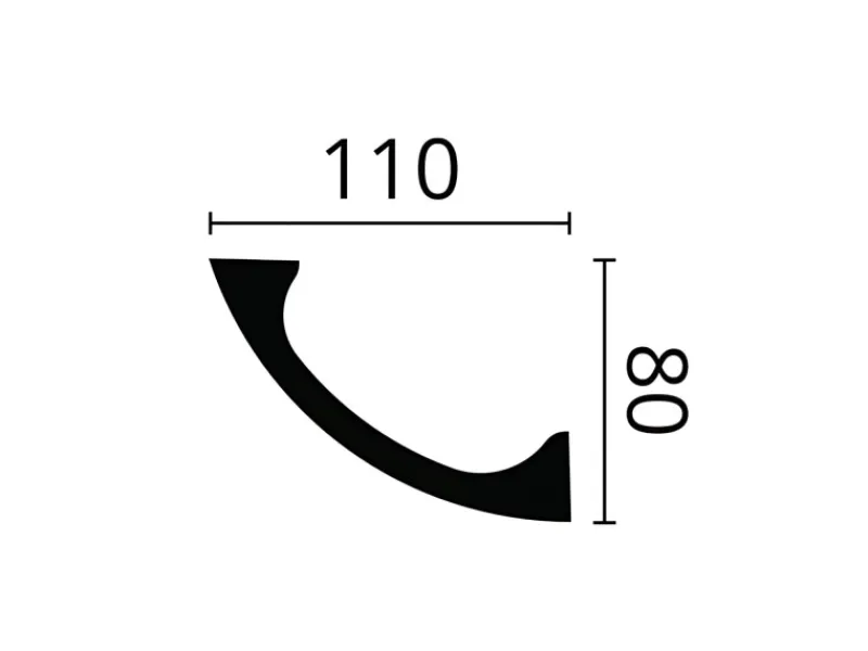 Zierprofile^NOEL & MARQUET NMC WT3 WALLSTYL Eckleiste Zierleiste Stuckleiste für Indirekte Beleuchtung 2 m 200 cm x 11 cm x 8 cm Weiß