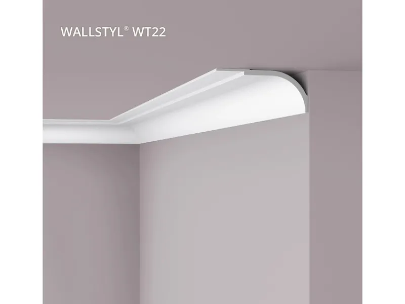 Zierprofile^NOEL & MARQUET NMC WT22 WALLSTYL Eckleiste Zierleiste Stuckleiste 2 m 200 cm x 22,5 cm x 10 cm Weiß