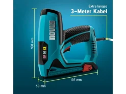 Zierprofile^Novus Tools Elektrotacker J-151 Premium-Tacker für Folien & Zierleisten 031-0361