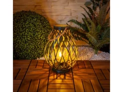 Näve LED-Deko-Solarleuchte 31 cm Grün Gold mit Aufhängemöglichkeit