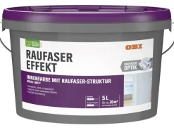 OBI Raufaser-Effekt Weiß matt 5 l
