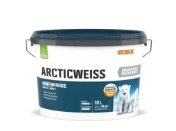 OBI Wandfarbe Arcticweiss Weiß Matt 10 l