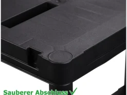 Ondis24 Kellerregale|Regale Schwarz^Kunststoffregal Steckregal 60 x 30 cm Doppelpack