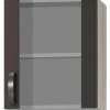 Optifit Küchen-Oberschrank mit Stollenglastür Faro220 50cmx57,6cm Anthra.-Braun