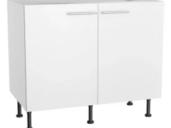 Optifit Küchen-Spülenunterschrank Bengt932 100 cm x 87 cm x 58,4 cm Weiß