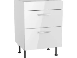 Optifit Möbelserien^Küchen-Unterschrank für Kochfeld Rurik986 60 cm x 87 cm x 58,4 cm Weiß