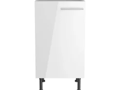 Optifit Weißlacke^Küchen-Unterschrank Rurik986 45 cm x 87 cm x 58,4 cm Weiß