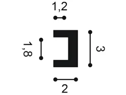 Zierprofile^ORAC 1 MUSTERSTÜCK AXXENT S-CX190 10 cm MUSTER der Eckleiste Zierleiste