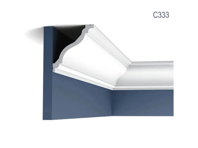 Zierprofile^ORAC DECOR C333 LUXXUS Decken Eckleiste Stuckleiste Stuck Dekor Zierprofil 2 m 200 cm x 12,2 cm x 11,1 cm Weiß
