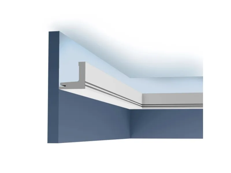 ORAC DECOR C361 LUXXUS Profil Stuck Wand Zier-Leiste indirekte Beleuchtung 2 m 200 cm x 5 cm x 5 cm Weiß