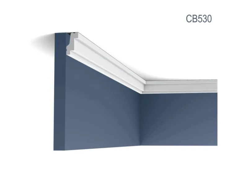 Zierprofile^ORAC DECOR CB530 BASIXX Stuckprofil Zier-Eck-Wand-Decken-Leiste Dekor kantig 2 m 200 cm x 2,7 cm x 1,5 cm Weiß