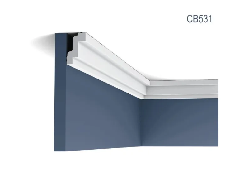 Zierprofile^ORAC DECOR CB531 BASIXX Stuck Zierprofil Eck-Wand-Decken-Leiste Dekor kantig 2 m 200 cm x 4,8 cm x 2,6 cm Weiß