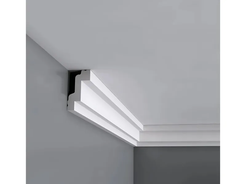 Zierprofile^ORAC DECOR CB531 BASIXX Stuck Zierprofil Eck-Wand-Decken-Leiste Dekor kantig 2 m 200 cm x 4,8 cm x 2,6 cm Weiß