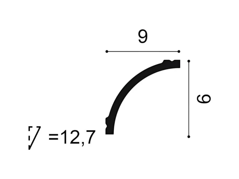 Zierprofile^ORAC DECOR CB524N BASIXX Eckleiste Zierleiste Stuckleiste 2 m 200 cm x 9,0 cm x 9,0 cm Weiß