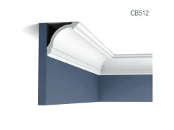 Zierprofile^ORAC DECOR CB512N BASIXX Stuckprofil Dekor Zierleiste Eck-Wand-Decken-Leiste 2 m 200 cm x 9,5 cm x 10 cm Weiß