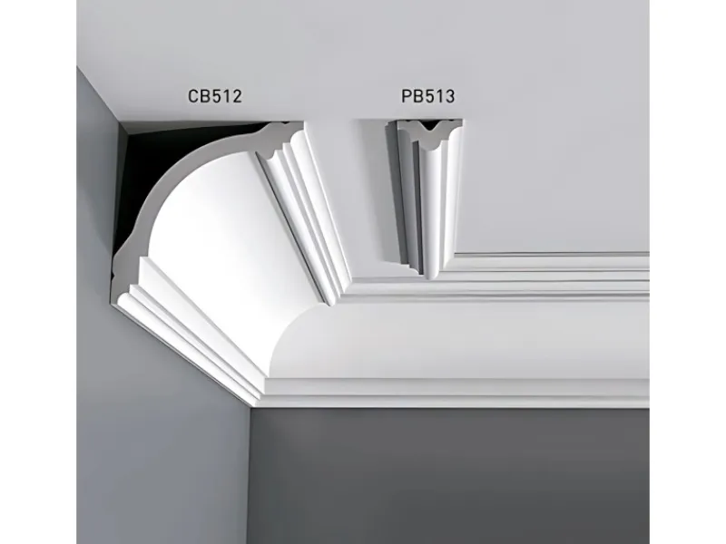 Zierprofile^ORAC DECOR CB512N BASIXX Stuckprofil Dekor Zierleiste Eck-Wand-Decken-Leiste 2 m 200 cm x 9,5 cm x 10 cm Weiß