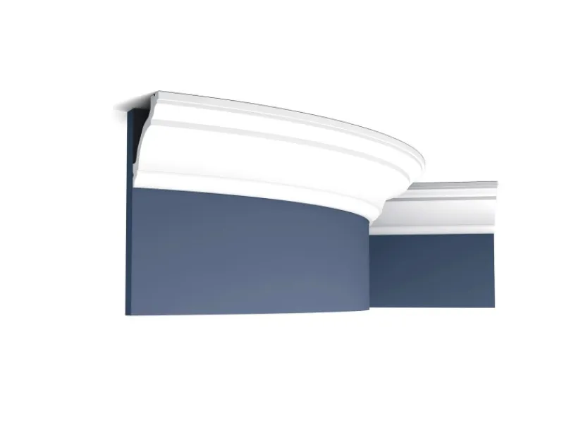 Zierprofile^ORAC DECOR C213F LUXXUS Flexible Decken Stuckleiste Zierprofil Dekorleiste 2 m 200 cm x 8 cm x 8 cm Weiß