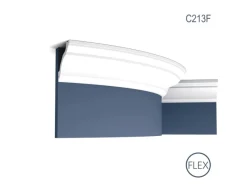 Zierprofile^ORAC DECOR C213F LUXXUS Flexible Decken Stuckleiste Zierprofil Dekorleiste 2 m 200 cm x 8 cm x 8 cm Weiß