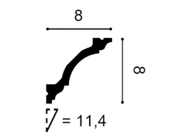 Zierprofile^ORAC DECOR C213F LUXXUS Flexible Decken Stuckleiste Zierprofil Dekorleiste 2 m 200 cm x 8 cm x 8 cm Weiß