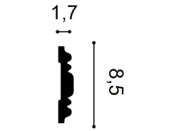 ORAC DECOR P7030 LUXXUS Profilleiste Zierleiste, 200 cm x 8,5 cm x 1,7 cm Weiß