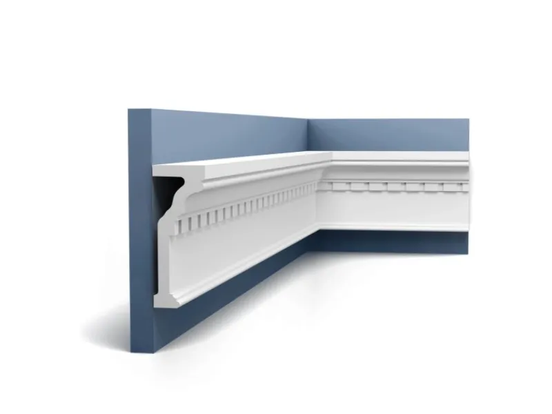 Zierprofile^ORAC DECOR P4010 Wandleiste Friesleiste Zierleiste Stuckleiste 2 m 200 cm x 5,5 cm x 14,5 cm Weiß