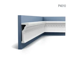 Zierprofile^ORAC DECOR P4010 Wandleiste Friesleiste Zierleiste Stuckleiste 2 m 200 cm x 5,5 cm x 14,5 cm Weiß