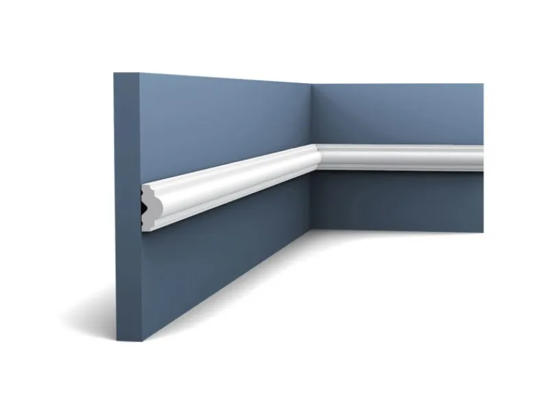 Zierprofile^ORAC DECOR PX103 AXXENT Profilleiste Zierleiste Wand-Dekor-Fries-Leiste 2 m 200 cm x 2,5 cm x 1,2 cm Weiß