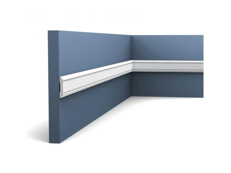 Zierprofile^ORAC DECOR PX144 AXXENT Profilleiste Zierleiste Wand-Profil-Fries-Leiste 2 m 200 cm x 4,7 cm x 0,8 cm Weiß